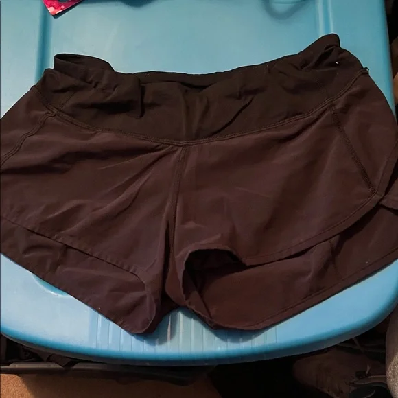 lululemon athletica Speed Up Women's Black Athletic Shorts - DAMAGED PIECE - Picture 1 of 6